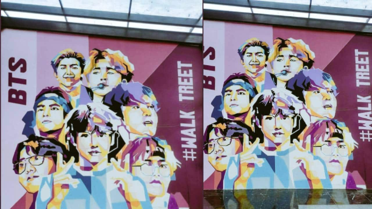 BTS gets its first mural in India, Delhi's PVR Pacific Mall attracts