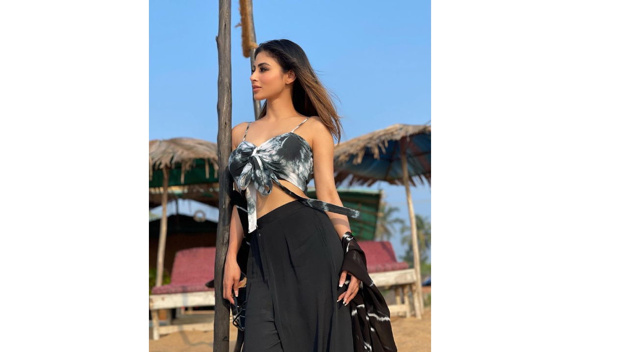 Oops Moment! Mouni Roy suffers wardrobe malfunction as she poses in a