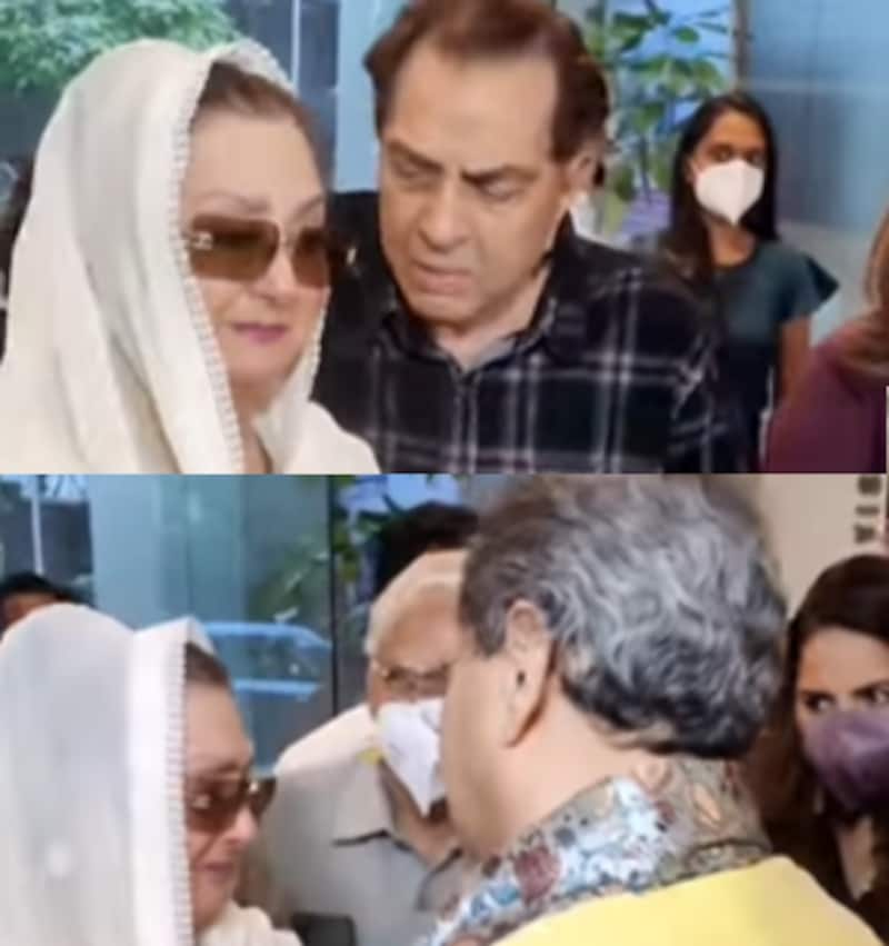 Saira Banu in tears as she steps out on Dilip Kumar's 99th birth anniversary; Dharmendra and Subhash Ghai console her – watch