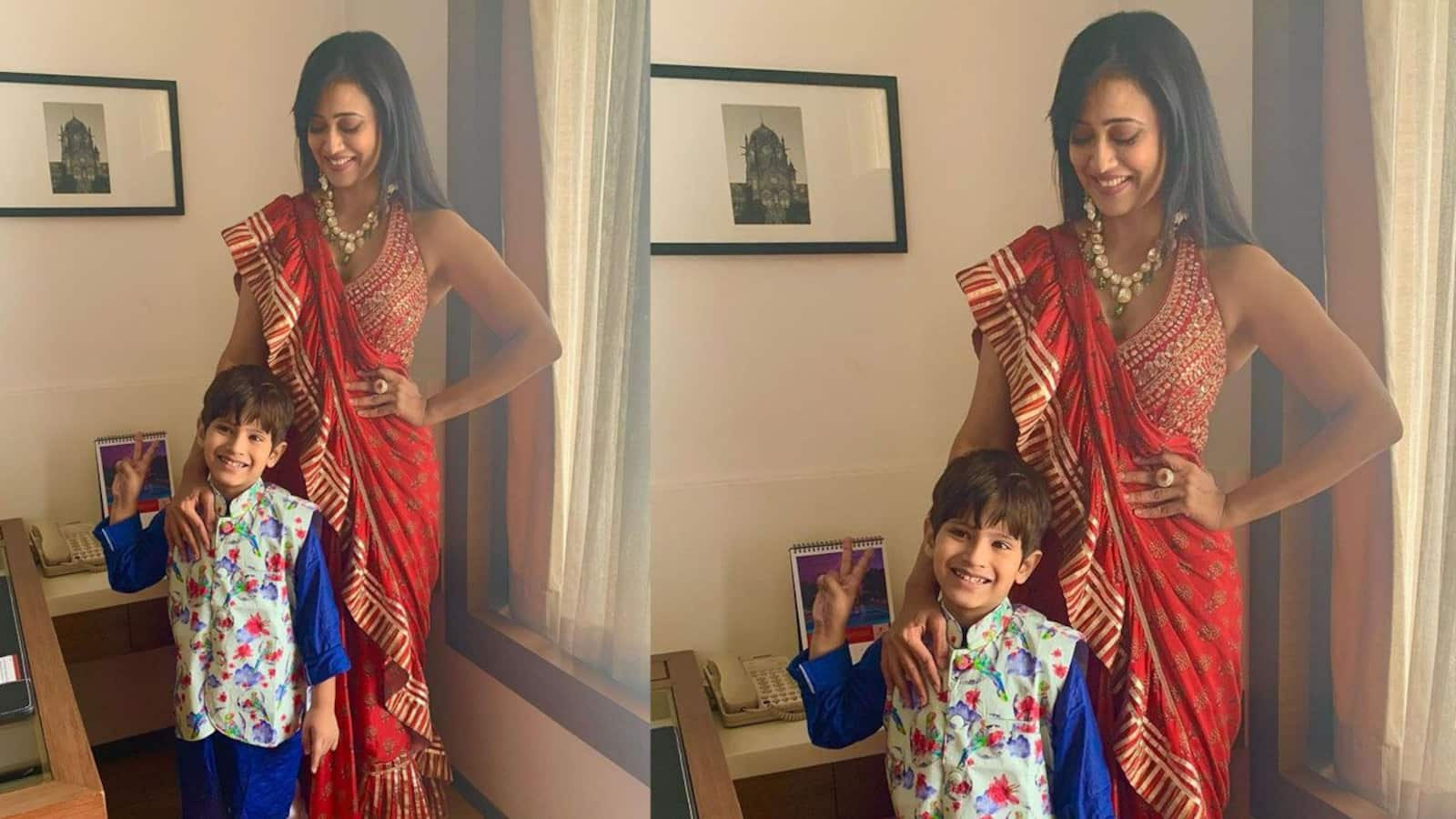 Shweta Tiwari And Son Reyansh Look Adorable As They Deck Up To The Nines For A Wedding — View Pics