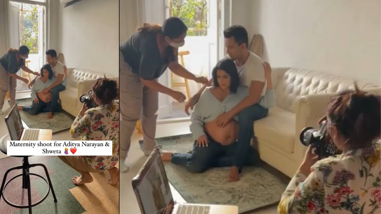 BTS of Aditya and Shweta's maternity photoshoot