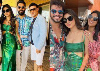 Mouni Roy radiates post marriage glow in green satin dress as she parties in Goa after wedding with Suraj Nambiar - view pics