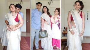 Ira Khan ने सासु मां की साड़ी पहनकर दिए बॉयफ्रेंड संग रोमांटिक पोज, देखें PICS