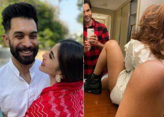 Trending Pics of the day: Mouni Roy’s first pic with to-be-husband Suraj Nambiar, Rajummar Rao-Patralekhaa’s weird mirror selfie and more