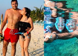 Shraddha Arya posts new pics from Maldivian honeymoon with hubby; rocks in black swimsuit as they enjoy scuba diving [VIEW PICS]