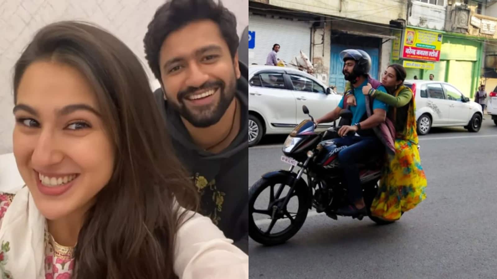 Vicky Kaushal in legal trouble for 'illegal use of motorcycle number plate'; complaint filed over a viral pic with Sara Ali Khan