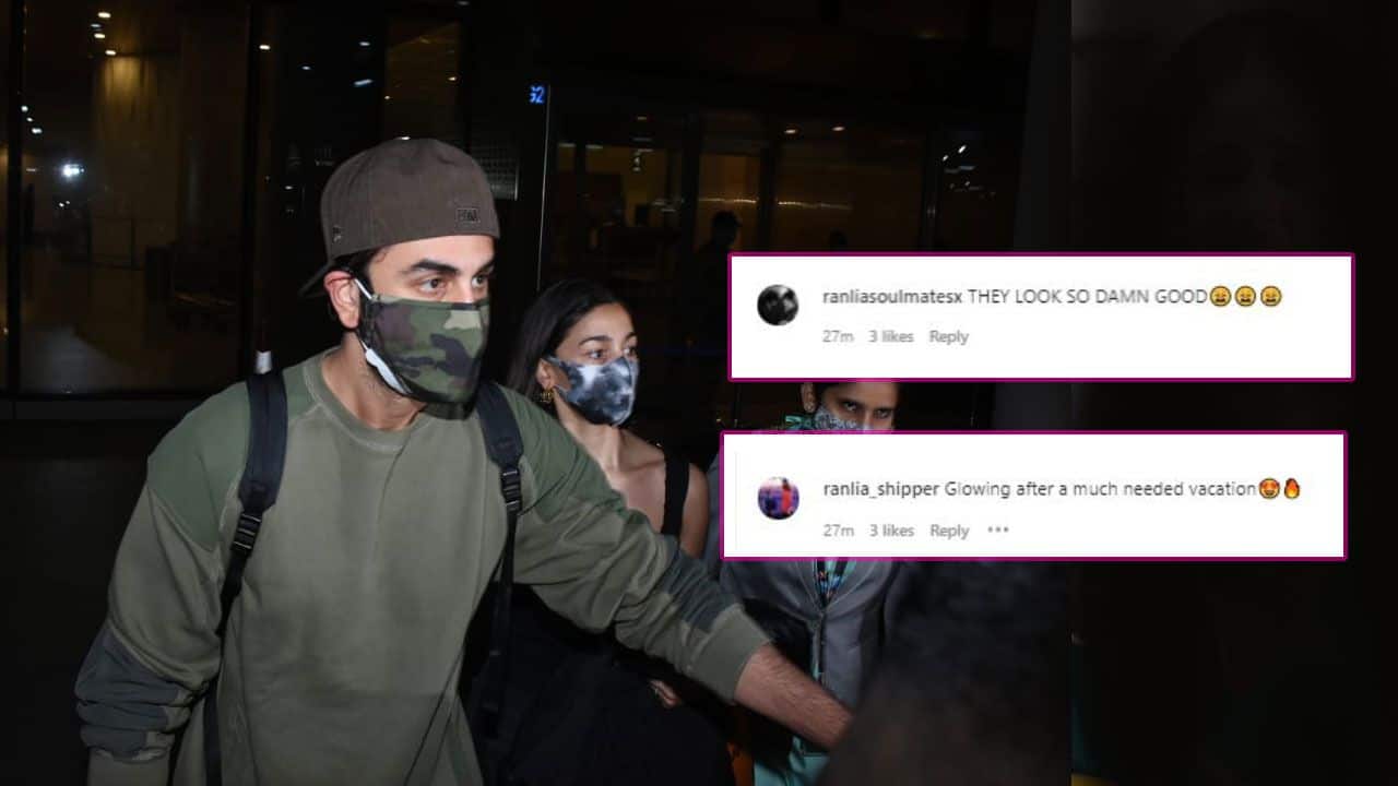 Lovebirds Alia Bhatt and Ranbir Kapoor back in town; fans point out how they are glowing
