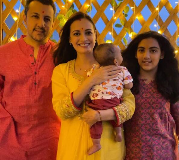Dia Mirza with her family