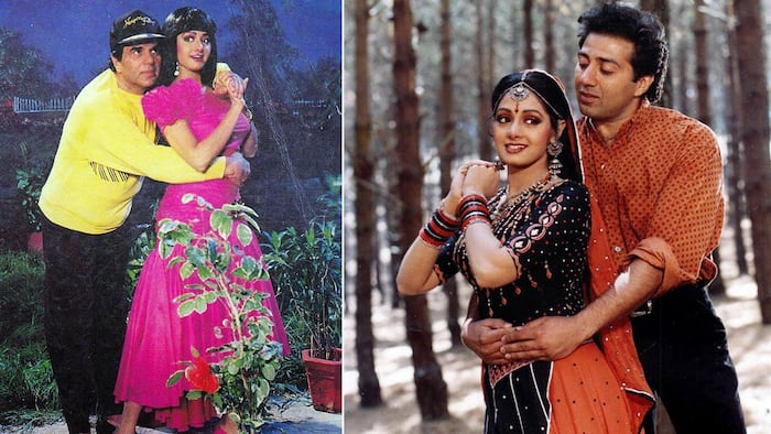 Sridevi, Dharmendra and Sunny Deol