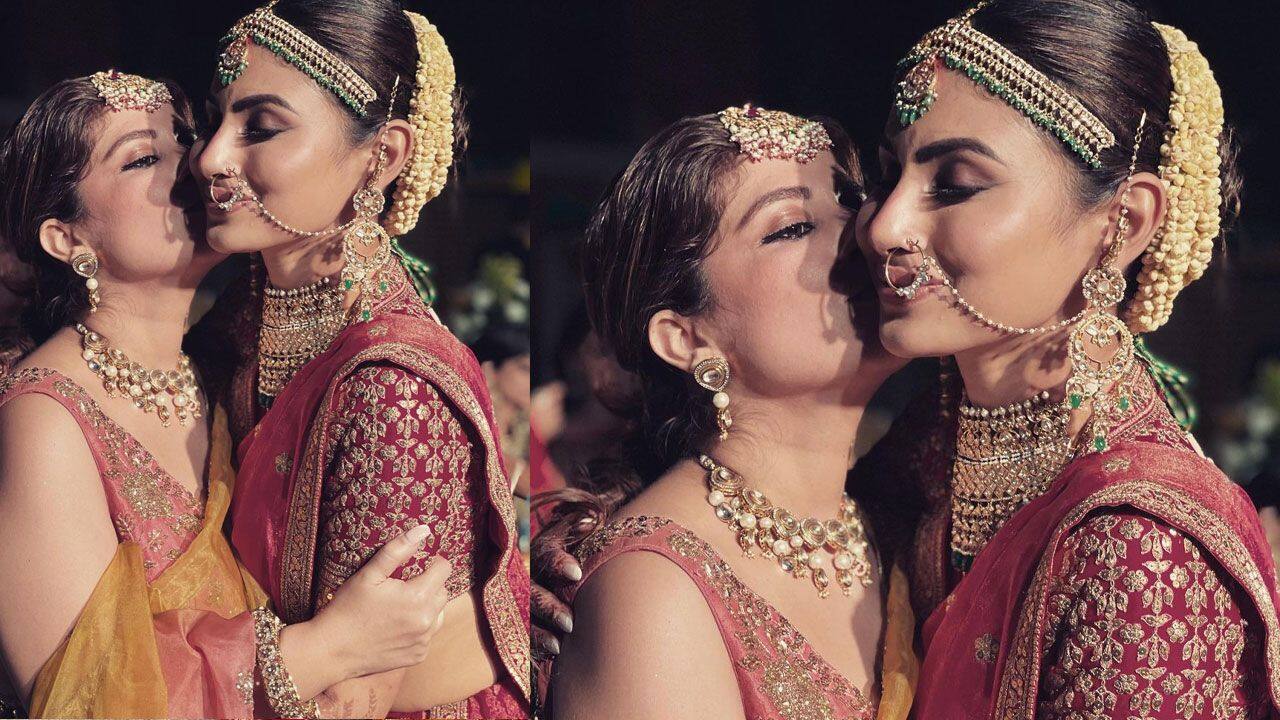 Bride  Mouni Roy with her BFF