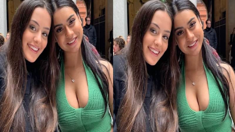Nysa Devgn flaunts her curves in a top with plunging neckline