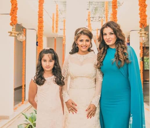 Raveena Tandon with her daughters