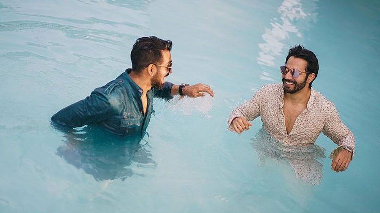 Varun Dhawan and Rohit's fun time in the pool