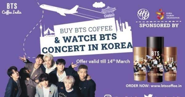 Drink BTS Coffee and get a chance to attend BTS concert in Korea