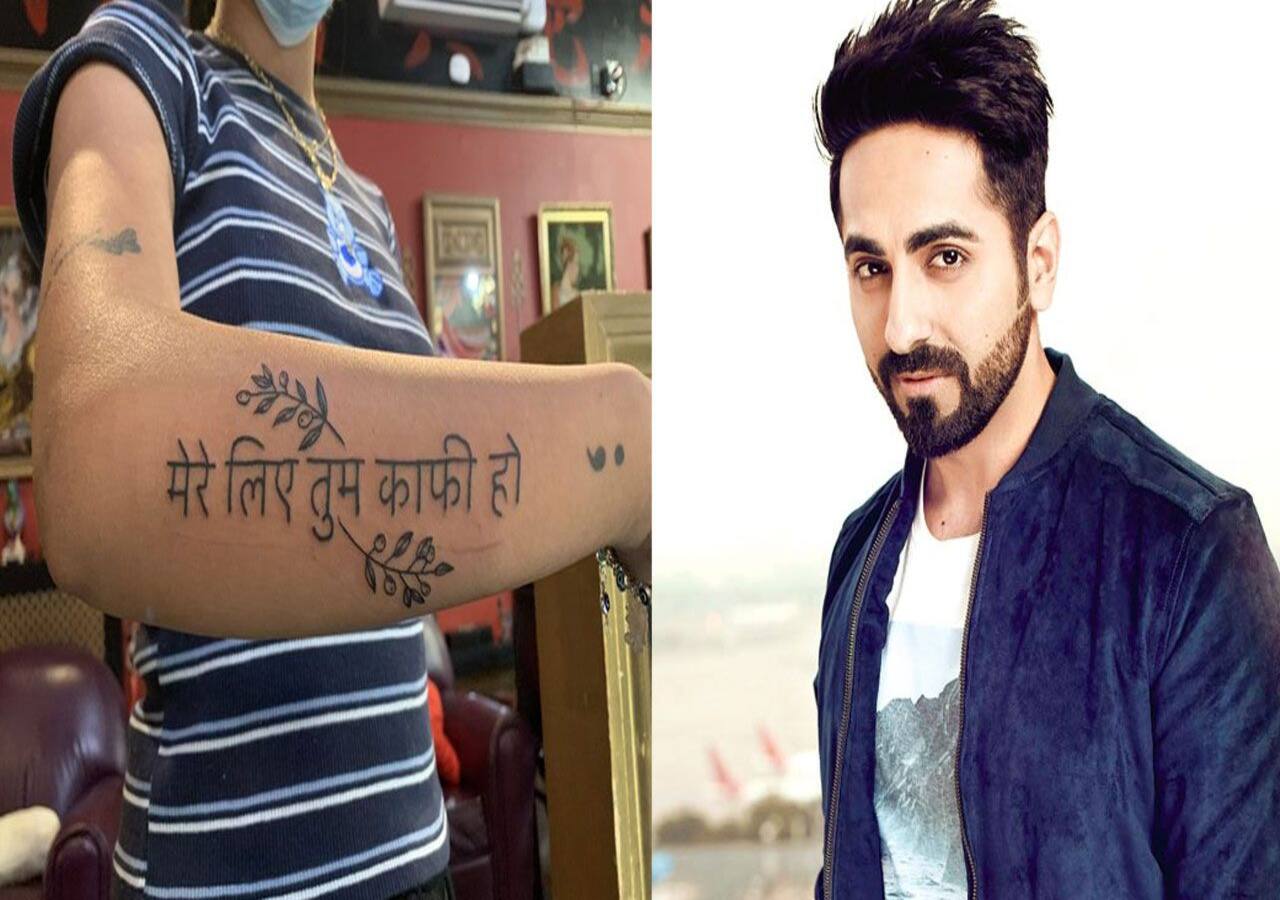 Ayushmann Khurrana reacts as fan tattoos lyrics of his song 'Mere Liye Tum  Kaafi Ho' on her arm