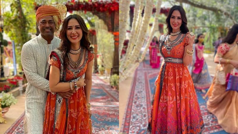 Kim Sharma and Leander Paes look radiant as they attend a wedding; fans say, 'Great looking pair'