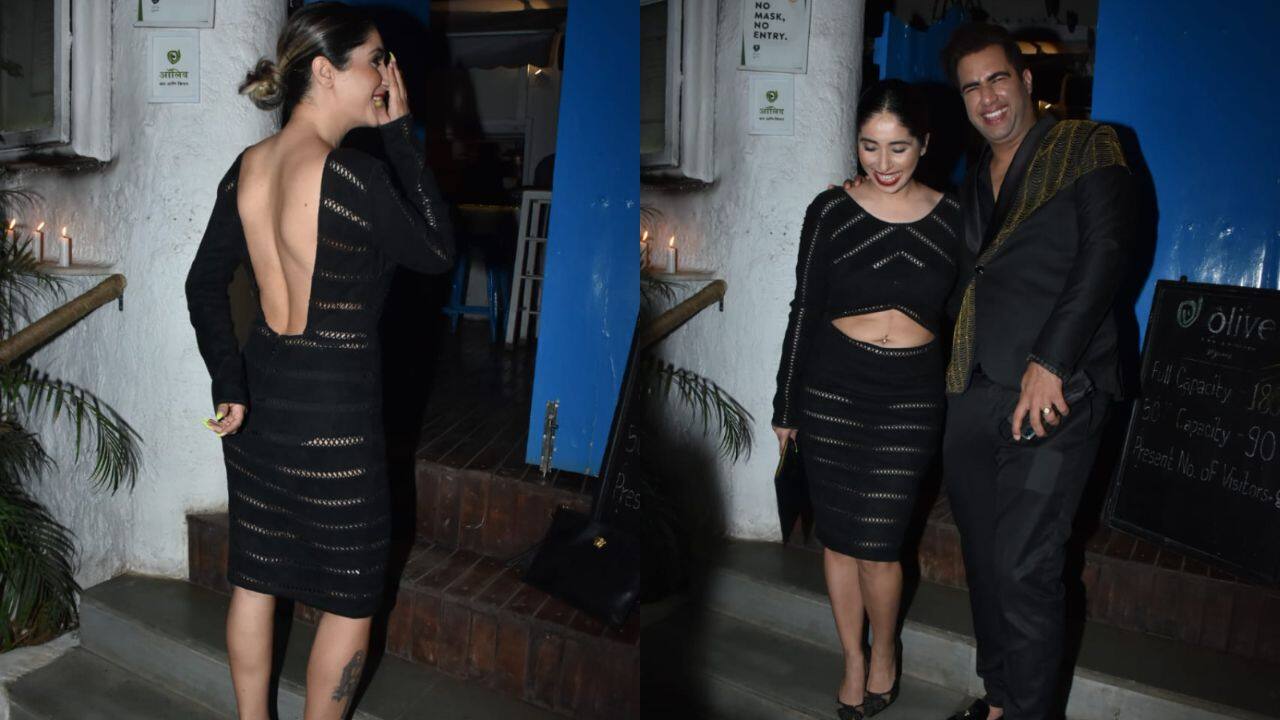 Neha Bhasin looked gorg for her dinner with Rajiv Adatia