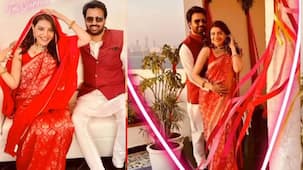 Kajal Aggarwal baby shower: Mom-to-be looks splendid in a red saree; glow on her face is unmissable [VIEW PICS]