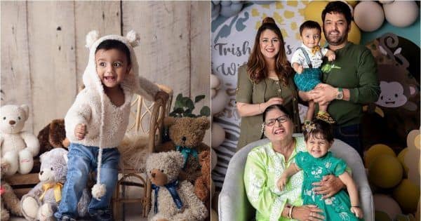 Kapil Sharma’s son Trishaan’s 1st birthday shoot; daughter Anayra, wife and mom join in – view pics