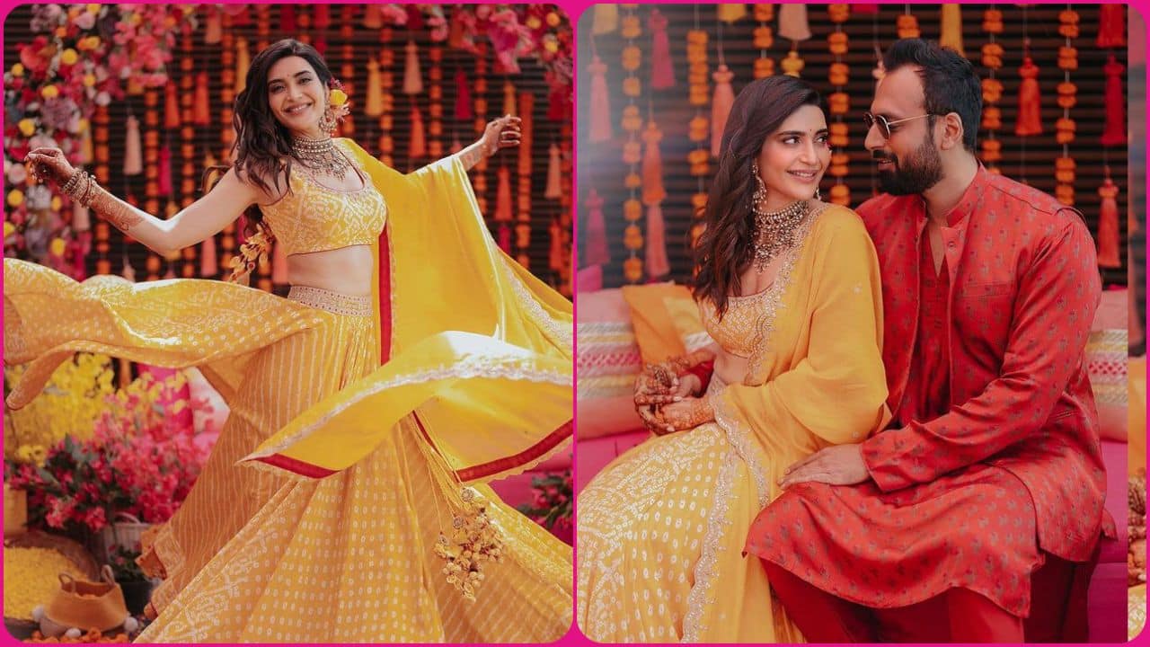 Karishma Tanna-Varun Bangera wedding: The soon-to-be bride and groom look  madly in love in Mehendi pics