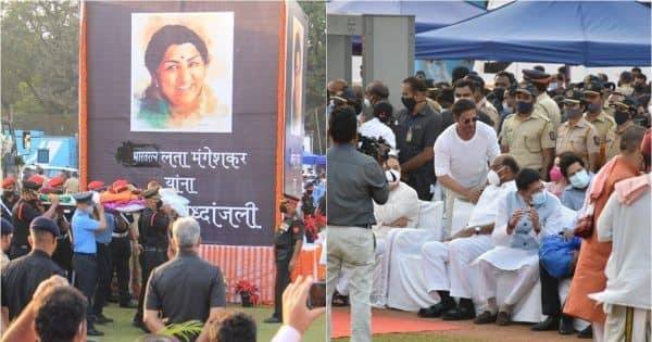 Lata Mangeshkar last rites: Shah Rukh, Sachin, Shraddha and a host of top leaders in attendance