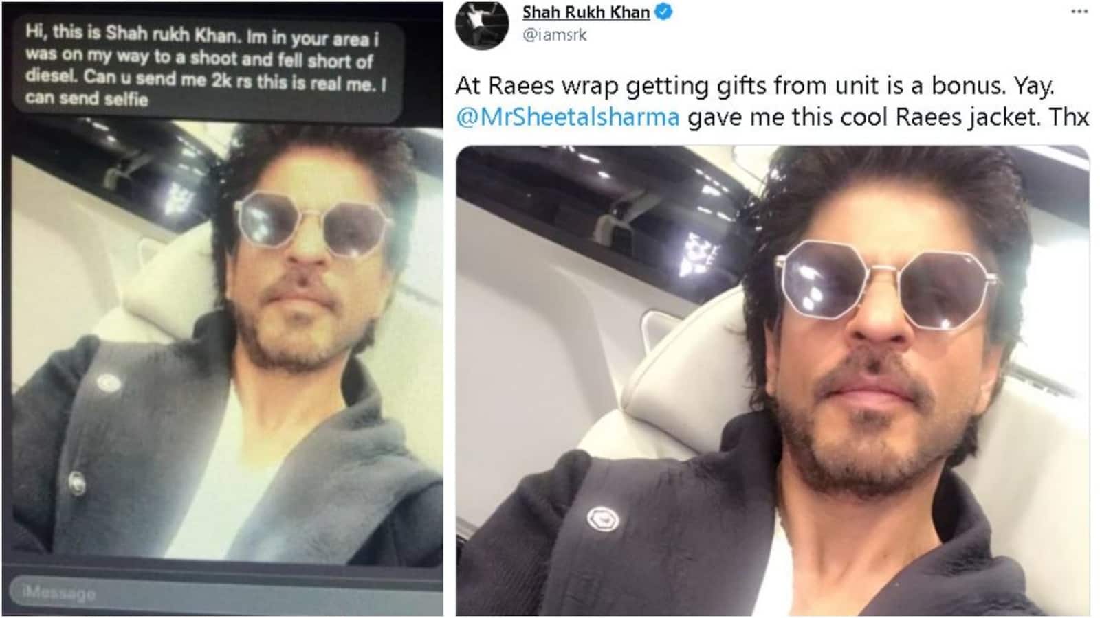 Shah Rukh Khan asking for Diesel money on Whatsapp