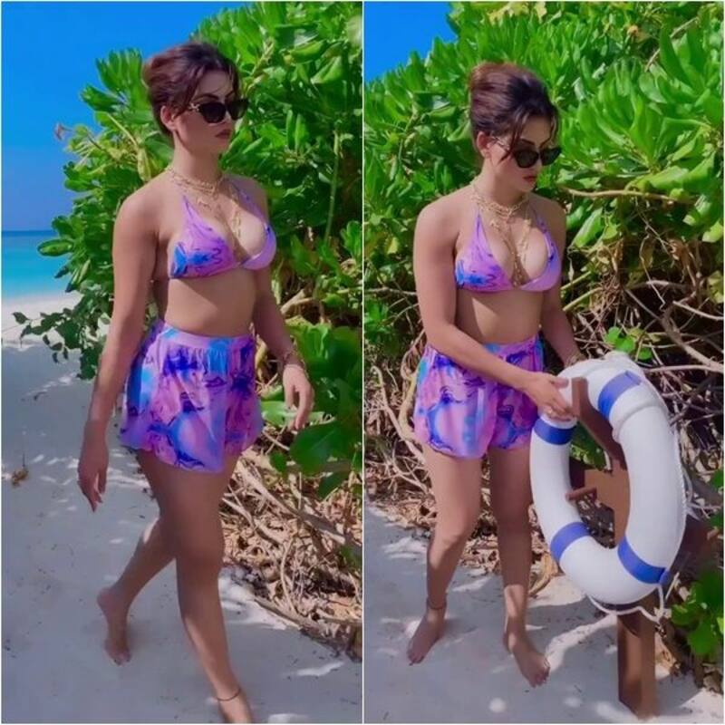 Urvashi Rautela celebrates her birthday in Maldives; shows off her enviable curves in a blue bikini – watch video