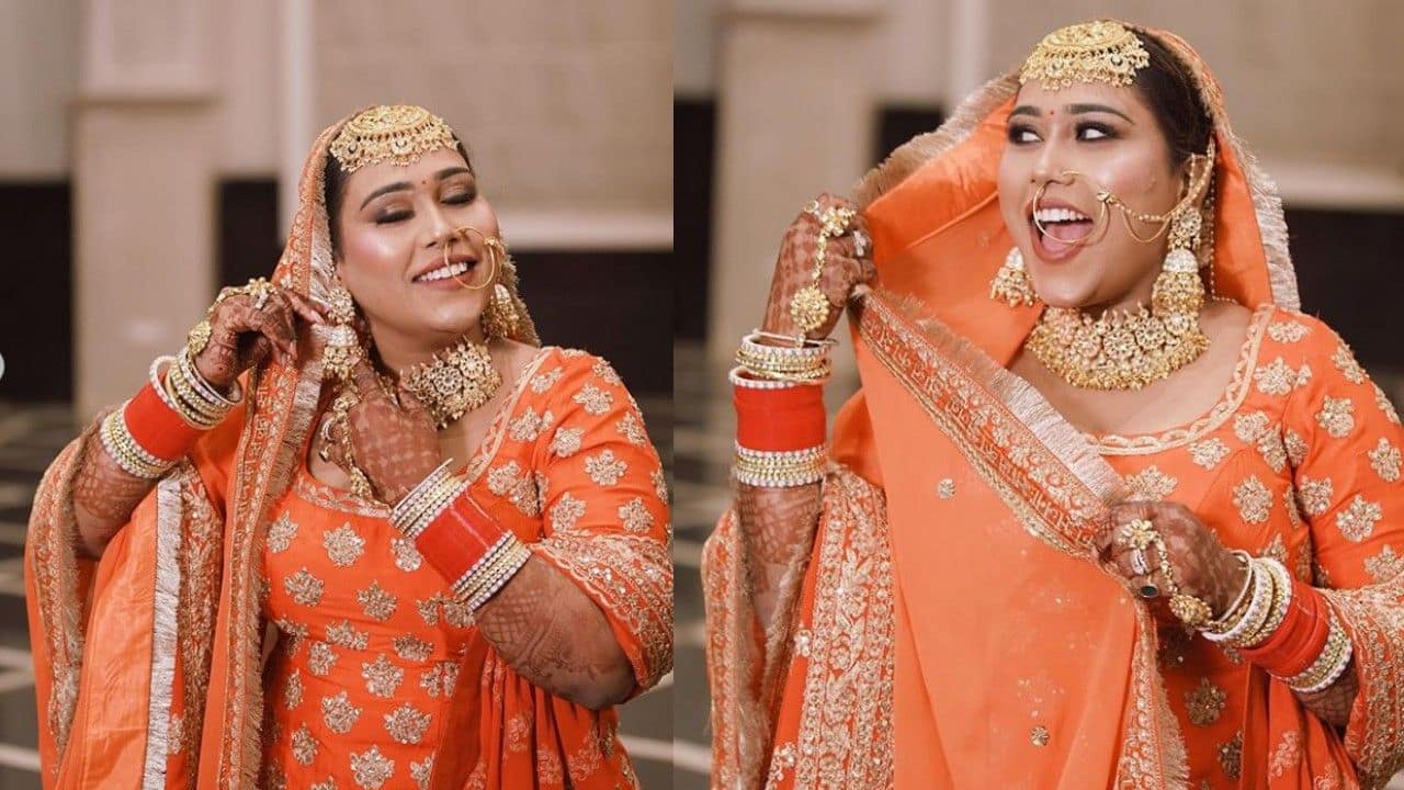 दुल्हन बन अफसाना ने दिये खूबसूरत पोज