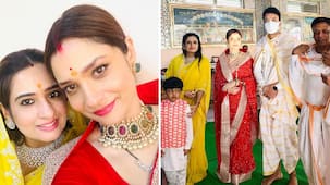 Ankita Lokhande looks drop-dead gorgeous as she takes part in post-wedding rituals with hubby Vicky Jain [PICS]
