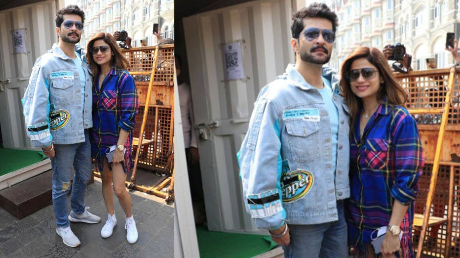 Shamita Shetty and Raqesh Bapat were all smiles as they posed together!