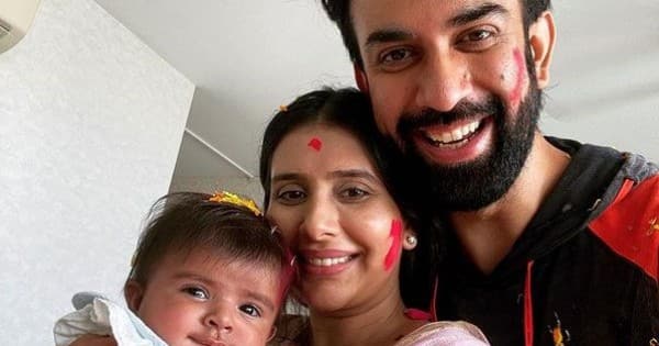 Amid rumours of trouble in marriage, Charu and Rajeev celebrate first Holi with their daughter Ziana