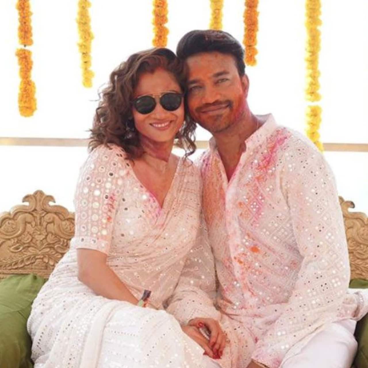 Ankita Lokhande and Vicky Jain first Holi as a married couple