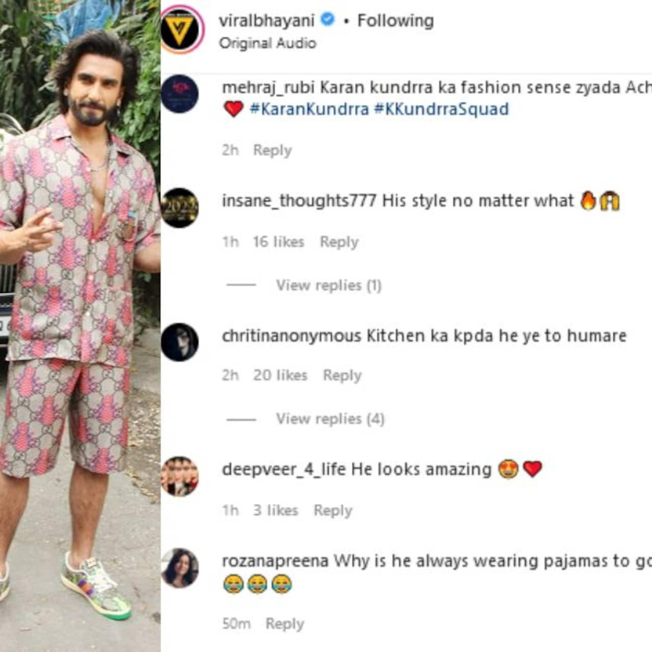 Ranveer Singh Trolled For His Colourful Shirt And Shorts ‘kitchen Ka