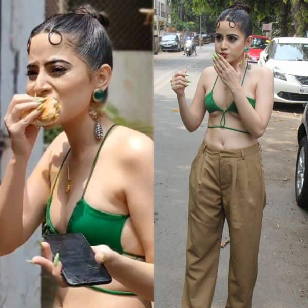 Urfi Javed relishes vada pav in a barely there top and khakee pants; fans  give amusing reactions – view pics