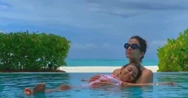 Aishwarya Rai Bachchan enjoys pool time with daughter Aaradhya Bachchan; picture goes viral