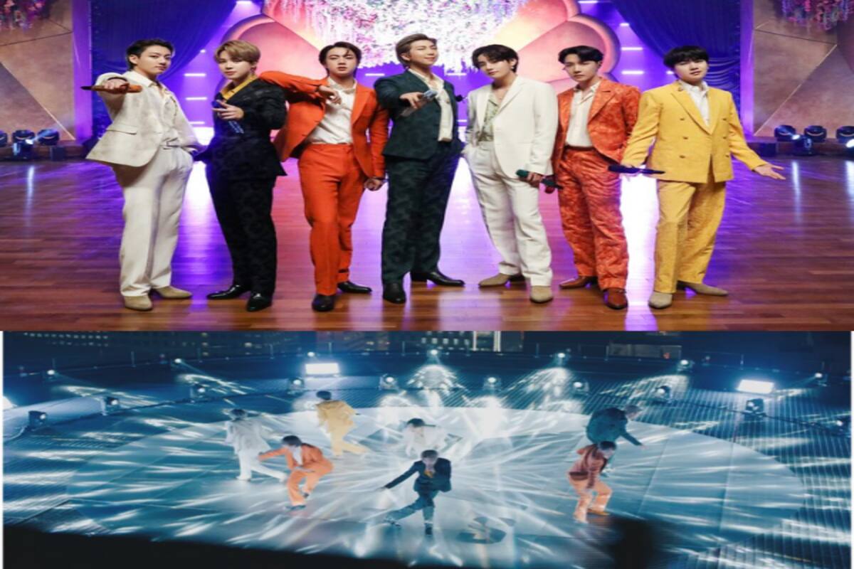 Bts X Grammy When Taehyung Jungkook Jimin Rm J Hope Jin And Suga Gave Electrifying Performance On Dynamite On Rooftop Tower In Seoul