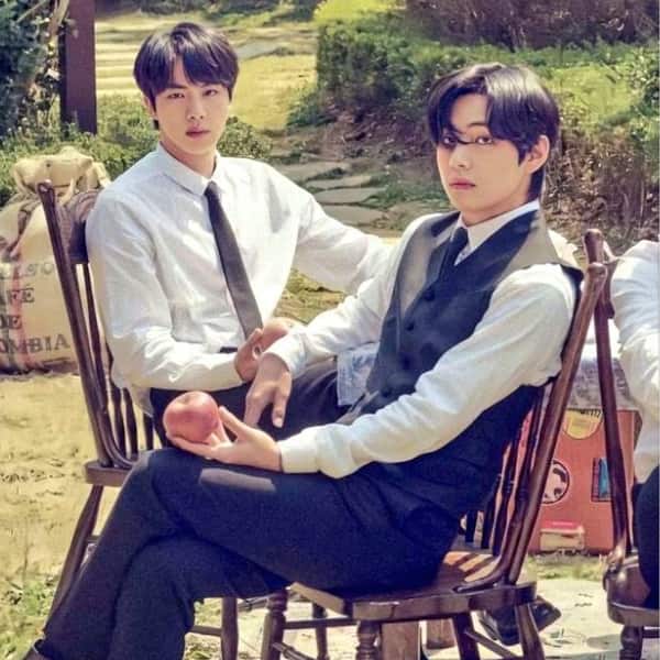 BTS: Taehyung and Jin hailed as Lord V and Lord Seokjin after ARMY gives  Bridgerton spin to their stunning visual from old photoshoot