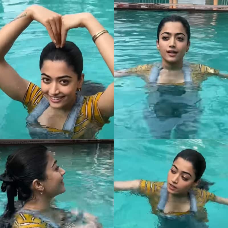 Animal actress Rashmika Mandanna shares a goofy short video of herself being a water baby but soon gets tired – watch