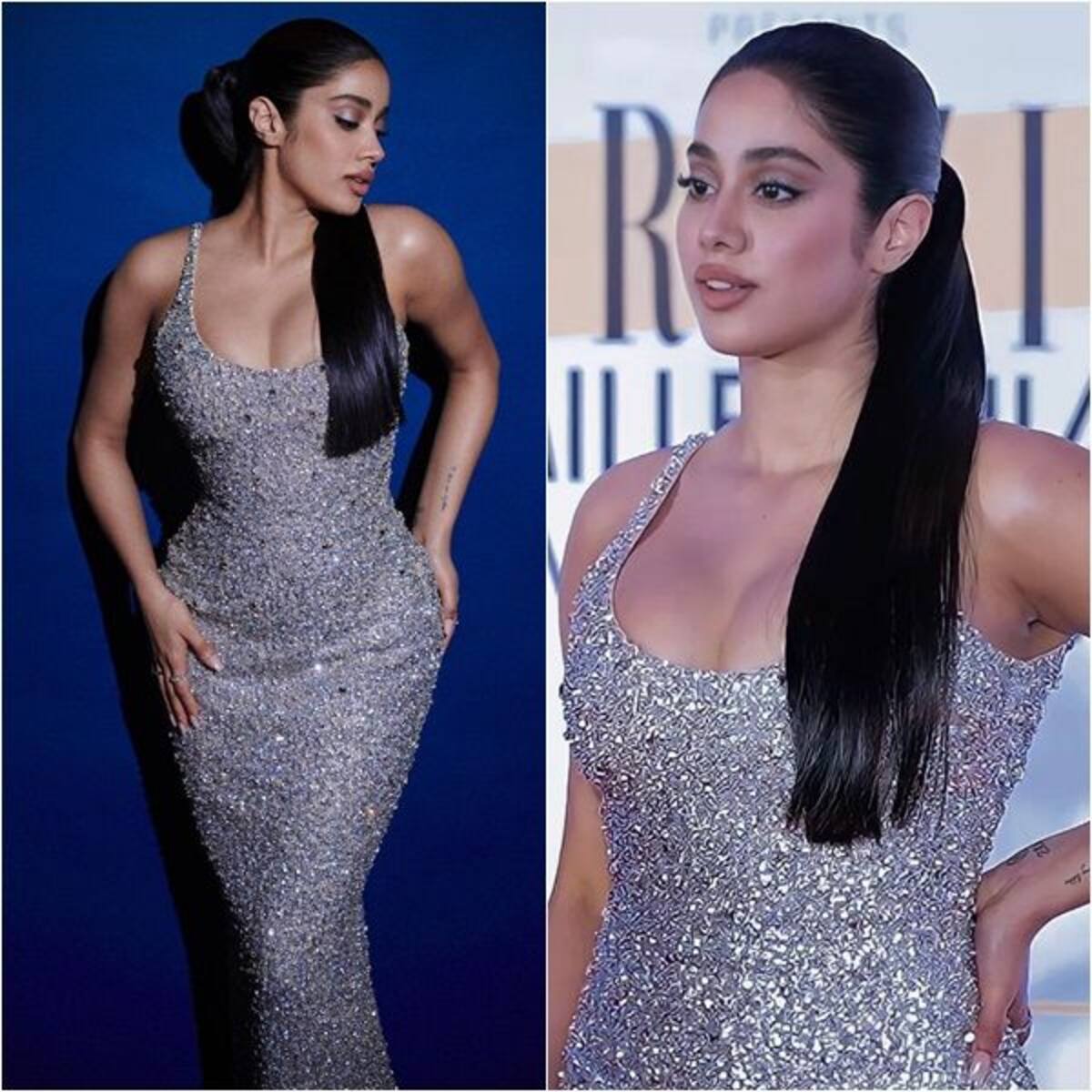Janhvi Kapoor gets compared to Kim Kardashian as she flaunts her hourglass  figure in a shimmery gown – view pics
