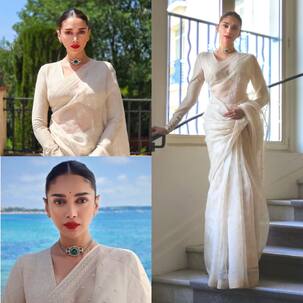 Cannes 2022: Aditi Rao Hydari personifies elegance as she flaunts her traditional look in a Sabyasachi saree; says, 'My ammaamma would be proud'