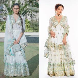Ditto! Erica Fernandes and Kangana Ranaut don the same sharara on Eid with a small twist; who wore it better? Vote Now
