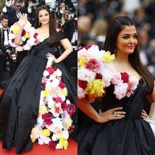 Cannes 2022: Aishwarya Rai Bachchan looks like a Disney princess at the red carpet in an extravagant black floral gown