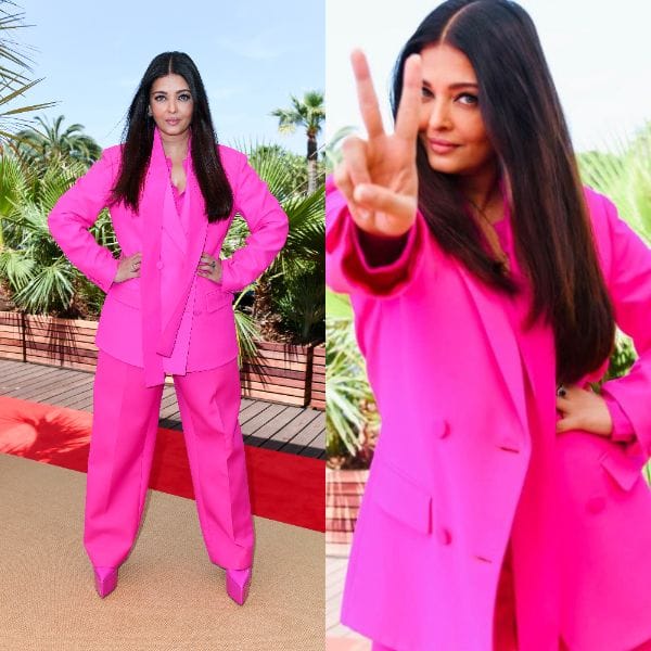 Aishwarya Rai Bachchan's pink pant suit