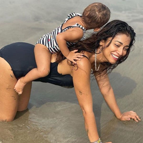 Shriya Saran enjoys time with baby in Goa