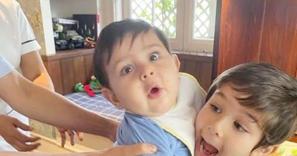 Kareena Kapoor Khan's sons Taimur and Jeh's lovely sibling bond second stuck on digicam [View Pic]