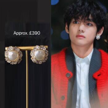 BTS V wears Jennie Kim's Chanel Earring on his First Public Appearance  since the Dating Rumors 