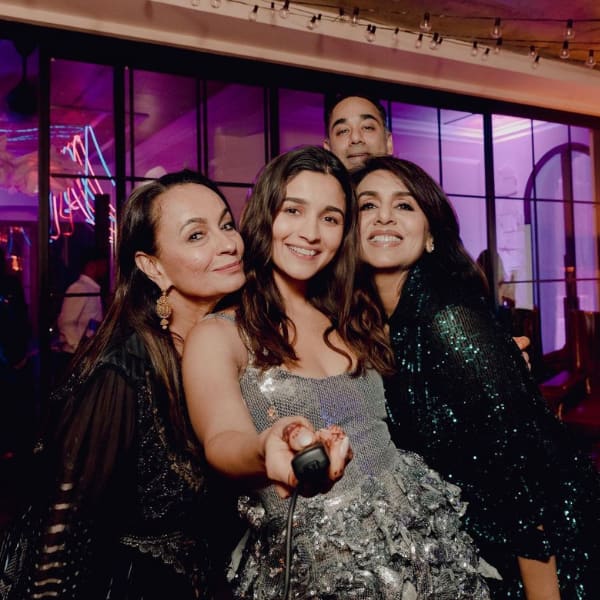 Alia Bhatt with her mother and mother-in-law