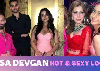 Nysa Devgan looks unrecognisable in pink bodycon dress with minimalistic jewelry at Kanika Kapoor’s wedding reception in London