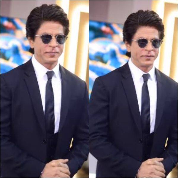 Shah Rukh Khan looks dapper in black suit as he attends an event in Delhi