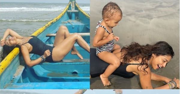 L’avatar sexy de Shriya Saran attire l’attention de tous ;  l’actrice profite de ses vacances à Goa avec sa fille Radha [View Pics]